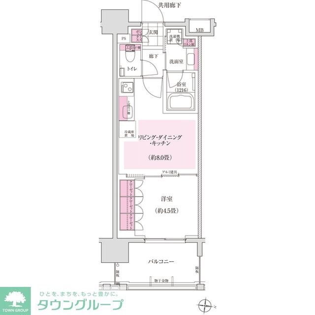 ディームス木場の物件間取画像