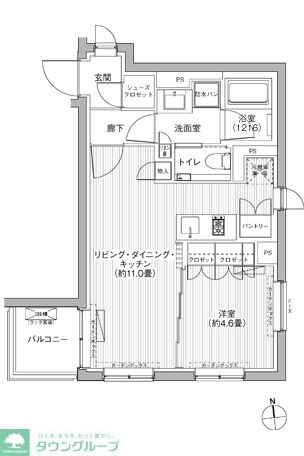 グランフェリシア西麻布の物件間取画像