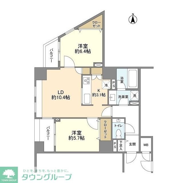 ビラハイツ北の丸の物件間取画像