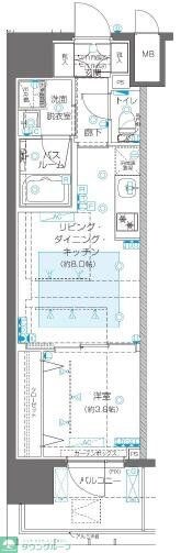 ZOOM新宿御苑前の物件間取画像