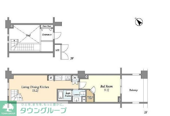 レジデンスシャルマン月島の物件間取画像