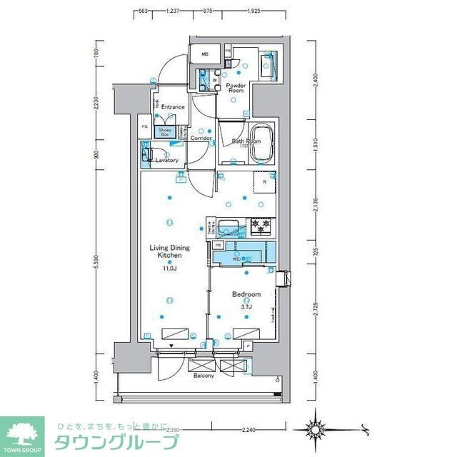 ルフォンプログレ浅草入谷の物件間取画像