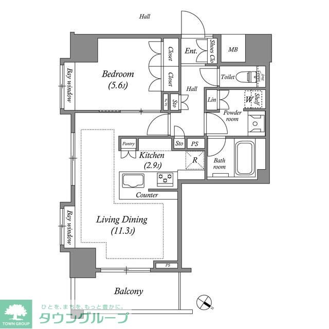 ザ・レジデンス赤坂檜町の物件間取画像