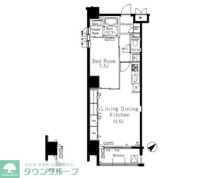 パークアクシス八丁堀の物件間取画像