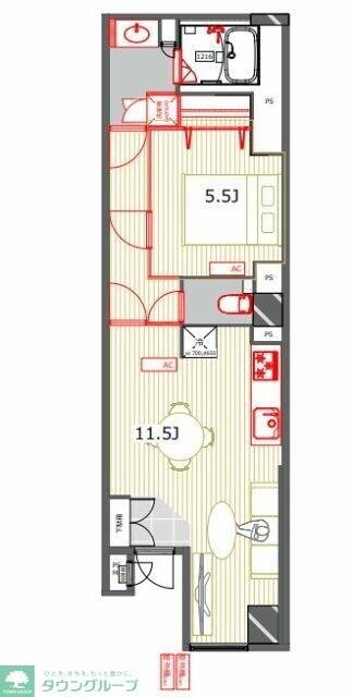ＨＦ目黒行人坂レジデンスの物件間取画像