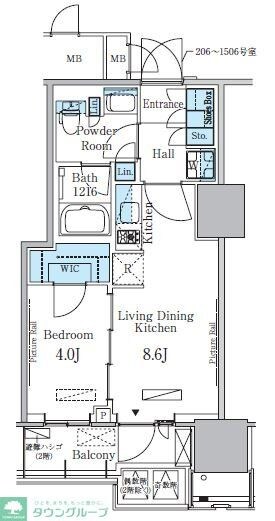 HARUMI　FLAG　PORT　VILLAGE　Ｂ棟の物件間取画像