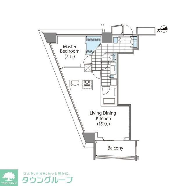 コンフォリア新宿イーストサイドタワーの物件間取画像
