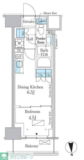 パークアクシス新宿百人町の物件間取画像