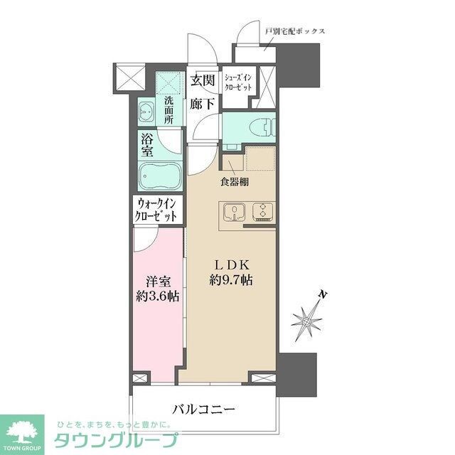 ザ・パークワンズ日本橋人形町の物件間取画像