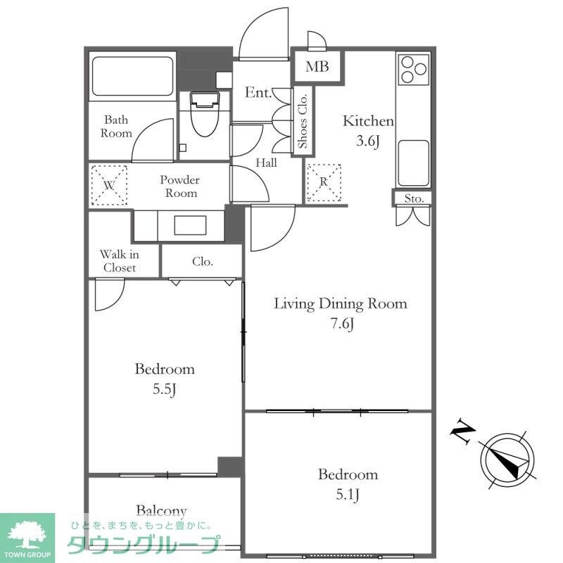 ミリアレジデンス乃木坂の物件間取画像