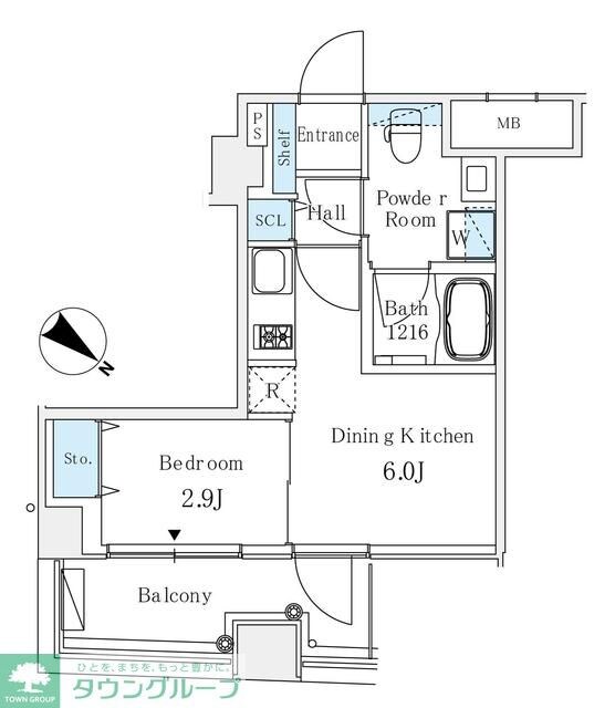アイビーコート日本橋人形町の物件間取画像