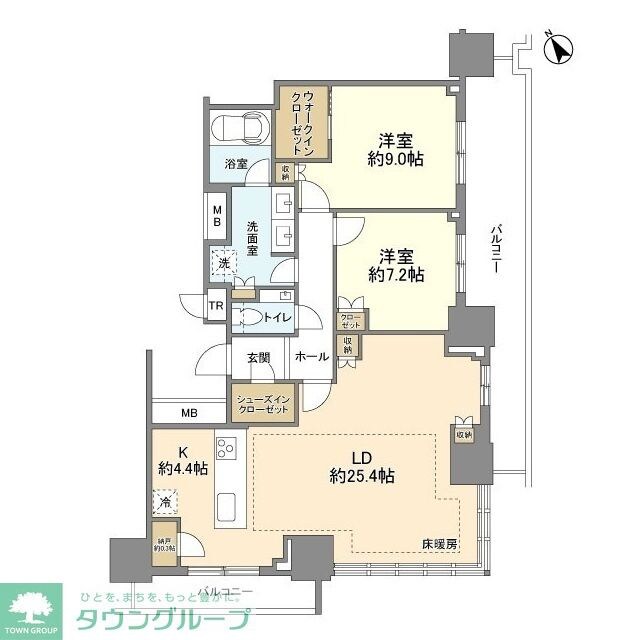 Ｂｒｉｌｌｉａ　Ｔｏｗｅｒ浜離宮の物件間取画像