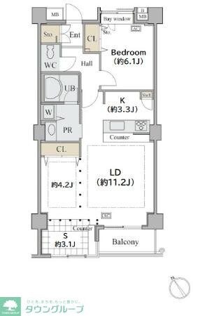 シャレール広尾　2号棟の物件間取画像