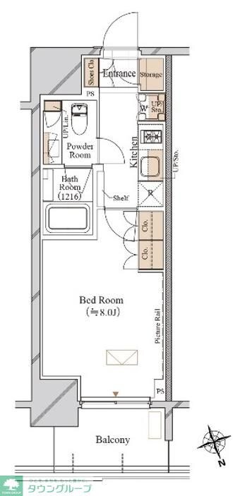 ブランシエスタ飯田橋の物件間取画像