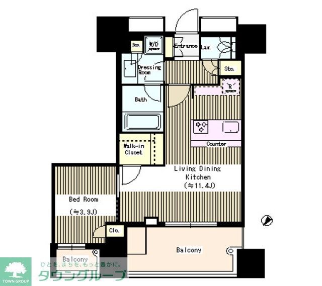 リビオ日本橋人形町の物件間取画像