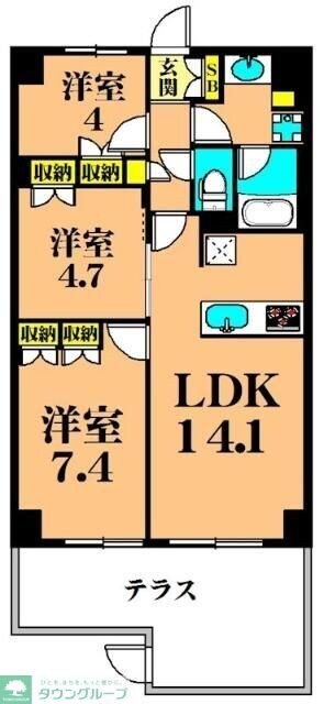 フレンシア洗足池の物件間取画像