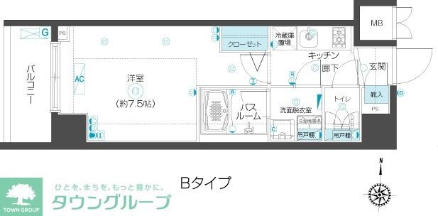 ZOOM市谷本村町の物件間取画像
