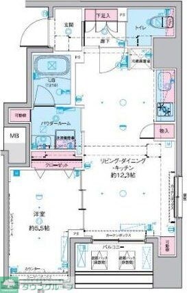 GENOVIA 東神田 green veilの物件間取画像