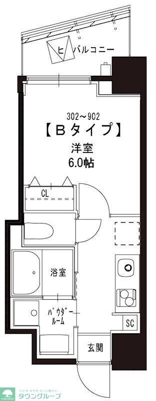 コンフォルト芝公園の物件間取画像