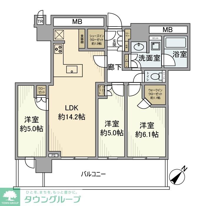 ＭＩＤ　ＴＯＷＥＲ　ＧＲＡＮＤの物件間取画像
