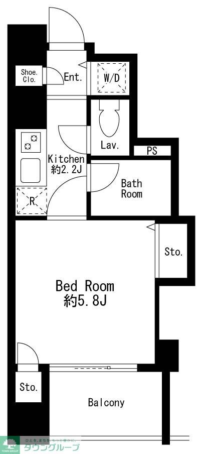 プライムアーバン日本橋茅場町の物件間取画像