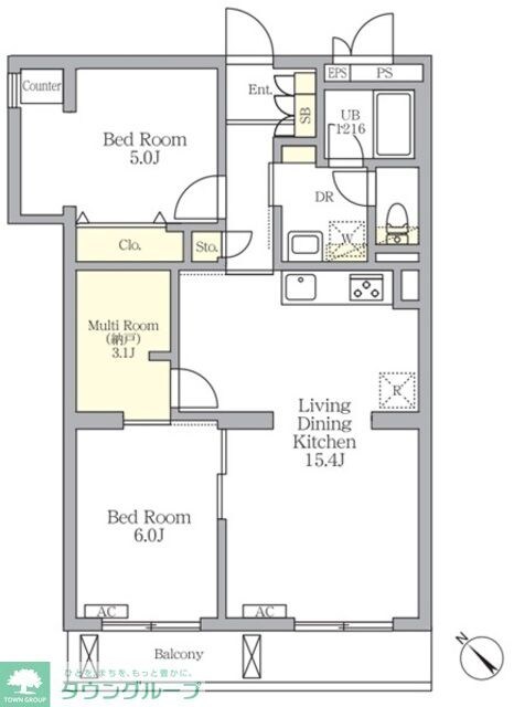 メゾンカルム中落合Ｎｏｒｔｈの物件間取画像
