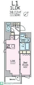 クレストコート旗の台の物件間取画像