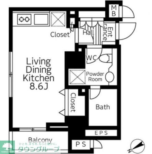 レジデンス広尾の物件間取画像