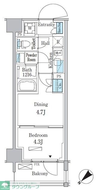 パークアクシス品川南大井パークフロントの物件間取画像