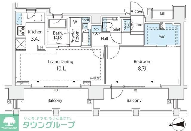 シティテラス代々木公園の物件間取画像