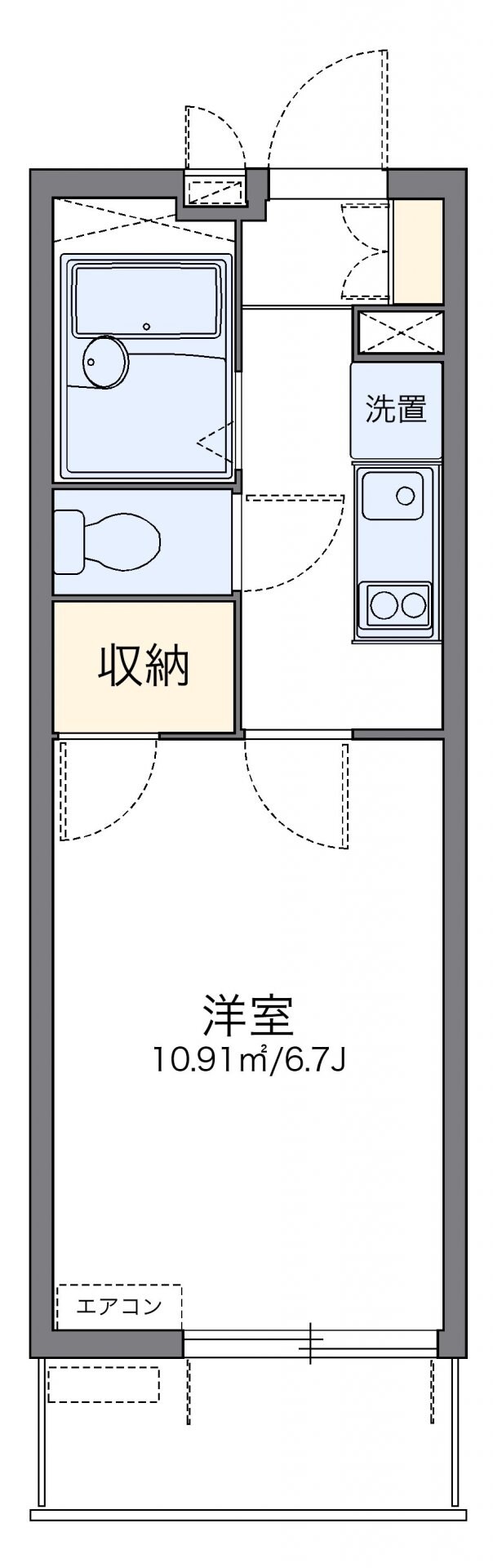 レオパレスモン　トレゾールの物件間取画像