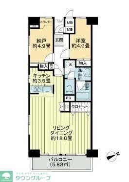 ライオンズマンション南砂町の物件間取画像