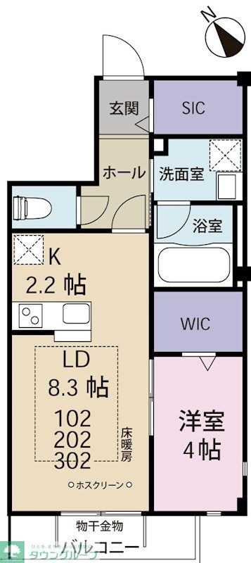 パーシモンフォレスト45の物件間取画像