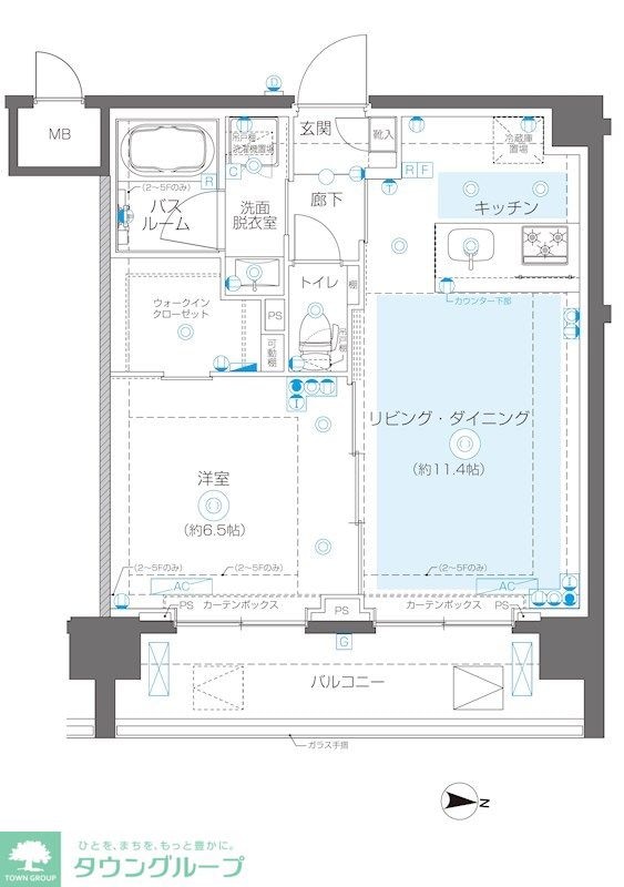 ZOOM錦糸町Northの物件間取画像