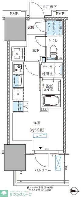 パークアクシス西大島コンフォートスクエアの物件間取画像