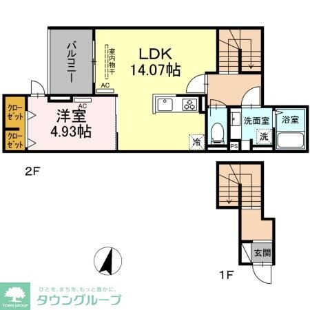 アンジュール西小岩の物件間取画像