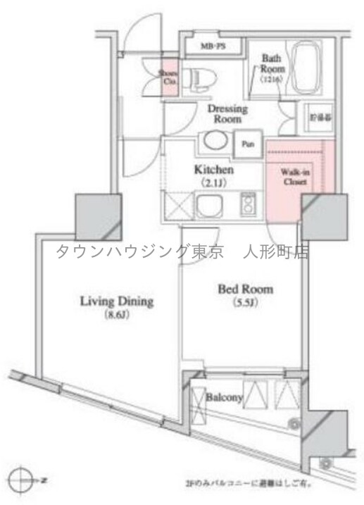 パークキューブ八丁堀の物件間取画像