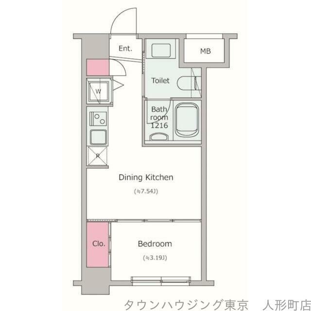 レジディア新川の物件間取画像