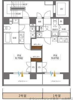 プラティーク日本橋水天宮の物件間取画像