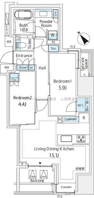 ミレアコート銀座プレミアの物件間取画像