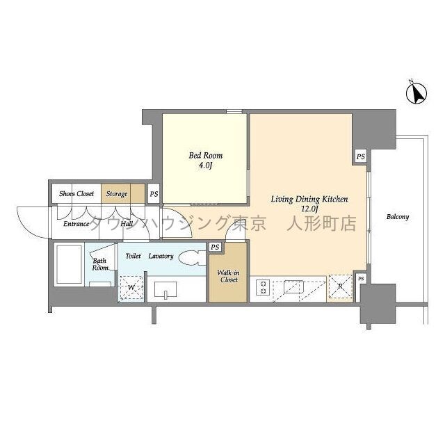 ＡＳＰＲＩＭＥ八丁堀の物件間取画像