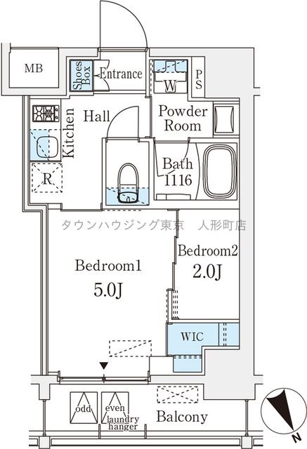 ベルファース八丁堀Ｗｅｓｔの物件間取画像