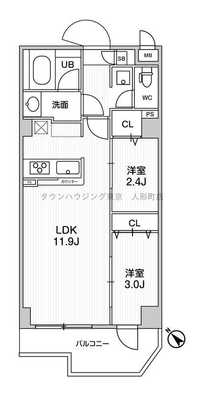 ドゥーエ曳舟の物件間取画像