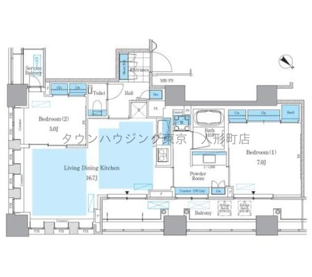 パークアクシス月島マチュアスタイルの物件間取画像