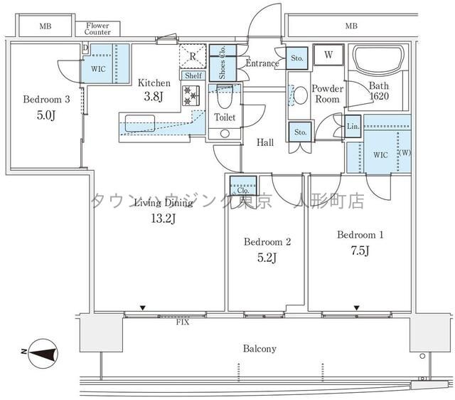 アーバンドックパークシティ豊洲　タワーＡの物件間取画像