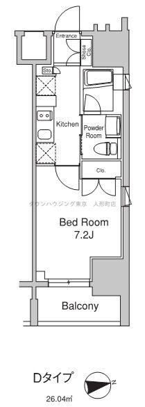 プラウドフラット浅草駒形の物件間取画像