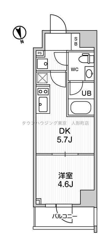 ALTERNA浅草の物件間取画像