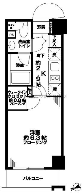 パークリュクス門前仲町ｍｏｎｏの物件間取画像