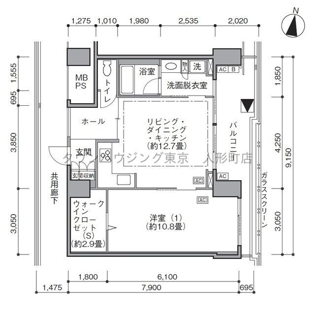 東雲キャナルコートＣＯＤＡＮ１７号棟の物件間取画像