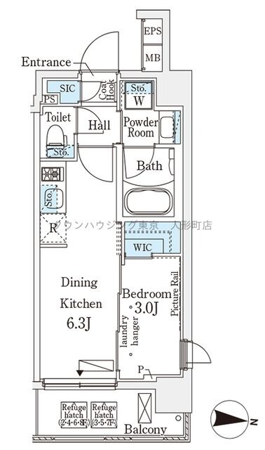 イプセ住吉の物件間取画像